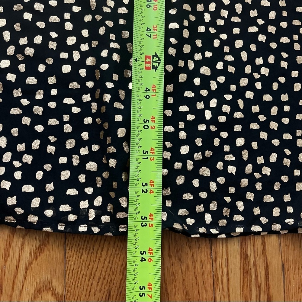 Swimsuits For All Black Metallic Gold Spots Cover Up Sheer‎ Caftan Size 2X/3X - Picture 8 of 10